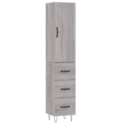 vidaXL Highboard Grau Sonoma 34,5x34x180 cm Holzwerkstoff