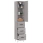vidaXL Highboard Grau Sonoma 34,5x34x180 cm Holzwerkstoff vidaXL Highboard Grau Sonoma 34,5x34x180 cm Holzwerkstoff