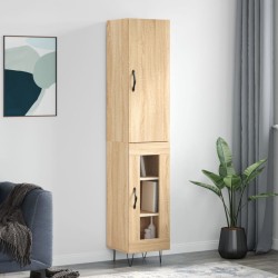 vidaXL Highboard Sonoma-Eiche 34,5x34x180 cm Holzwerkstoff