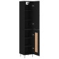 vidaXL Highboard Schwarz 34,5x34x180 cm Holzwerkstoff vidaXL Highboard Schwarz 34,5x34x180 cm Holzwerkstoff
