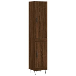 vidaXL Highboard Braun Eichen-Optik 34,5x34x180 cm Holzwerkstoff