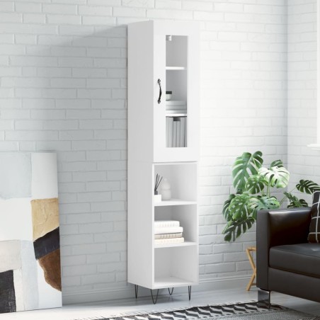 vidaXL Highboard Weiß 34,5x34x180 cm Holzwerkstoff