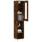 vidaXL Highboard Räuchereiche 34,5x34x180 cm Holzwerkstoff vidaXL Highboard Räuchereiche 34,5x34x180 cm Holzwerkstoff