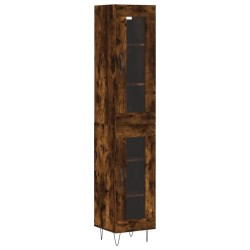 vidaXL Highboard Räuchereiche 34,5x34x180 cm Holzwerkstoff