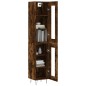 vidaXL Highboard Räuchereiche 34,5x34x180 cm Holzwerkstoff vidaXL Highboard Räuchereiche 34,5x34x180 cm Holzwerkstoff