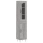 vidaXL Highboard Grau Sonoma 34,5x34x180 cm Holzwerkstoff vidaXL Highboard Grau Sonoma 34,5x34x180 cm Holzwerkstoff