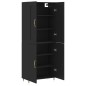 vidaXL Highboard Schwarz 69,5x34x180 cm Holzwerkstoff vidaXL Highboard Schwarz 69,5x34x180 cm Holzwerkstoff