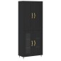 vidaXL Highboard Schwarz 69,5x34x180 cm Holzwerkstoff vidaXL Highboard Schwarz 69,5x34x180 cm Holzwerkstoff
