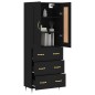 vidaXL Highboard Schwarz 69,5x34x180 cm Holzwerkstoff vidaXL Highboard Schwarz 69,5x34x180 cm Holzwerkstoff