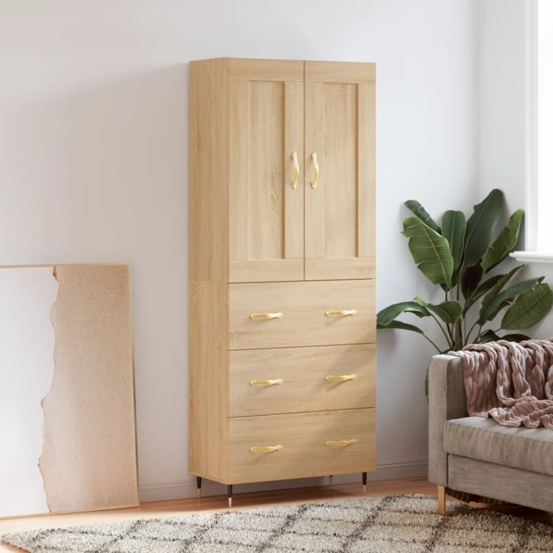 vidaXL Highboard Sonoma-Eiche 69,5x34x180 cm Holzwerkstoff vidaXL Highboard Sonoma-Eiche 69,5x34x180 cm Holzwerkstoff