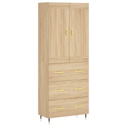 vidaXL Highboard Sonoma-Eiche 69,5x34x180 cm Holzwerkstoff