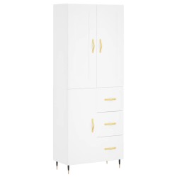 vidaXL Highboard Weiß 69,5x34x180 cm Holzwerkstoff