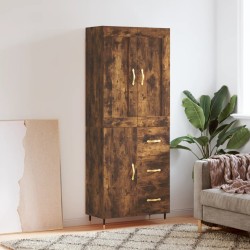 vidaXL Highboard Räuchereiche 69,5x34x180 cm Holzwerkstoff