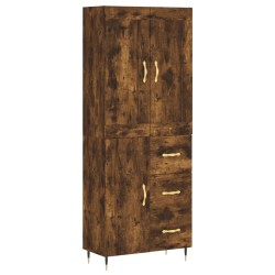 vidaXL Highboard Räuchereiche 69,5x34x180 cm Holzwerkstoff