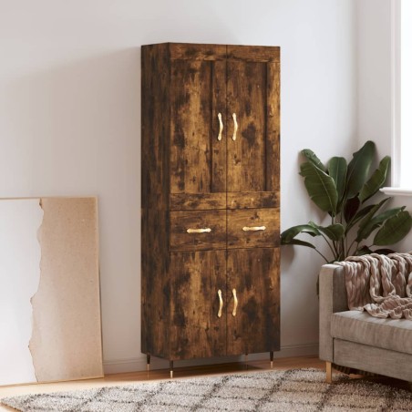 vidaXL Highboard Räuchereiche 69,5x34x180 cm Holzwerkstoff