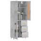 vidaXL Highboard Betongrau 69,5x34x180 cm Holzwerkstoff vidaXL Highboard Betongrau 69,5x34x180 cm Holzwerkstoff