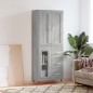 vidaXL Highboard Grau Sonoma 69,5x34x180 cm Holzwerkstoff vidaXL Highboard Grau Sonoma 69,5x34x180 cm Holzwerkstoff