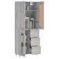 vidaXL Highboard Grau Sonoma 69,5x34x180 cm Holzwerkstoff vidaXL Highboard Grau Sonoma 69,5x34x180 cm Holzwerkstoff