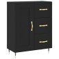 vidaXL Highboard Schwarz 69,5x34x180 cm Holzwerkstoff