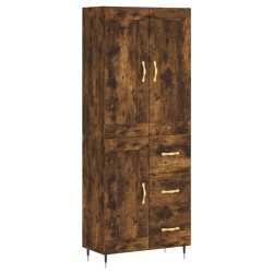 vidaXL Highboard Räuchereiche 69,5x34x180 cm Holzwerkstoff