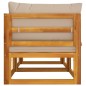 Modular-Ecksofas 2 Stk. mit Kissen Taupe Massivholz Akazie Modular-Ecksofas 2 Stk. mit Kissen Taupe Massivholz Akazie