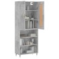 vidaXL Highboard Betongrau 69,5x34x180 cm Holzwerkstoff vidaXL Highboard Betongrau 69,5x34x180 cm Holzwerkstoff