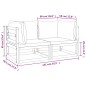 Modular-Ecksofas 2 Stk. mit Kissen Taupe Massivholz Akazie Modular-Ecksofas 2 Stk. mit Kissen Taupe Massivholz Akazie