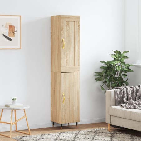 vidaXL Highboard Sonoma-Eiche 34,5x34x180 cm Holzwerkstoff