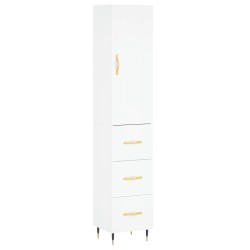 vidaXL Highboard Weiß 34,5x34x180 cm Holzwerkstoff