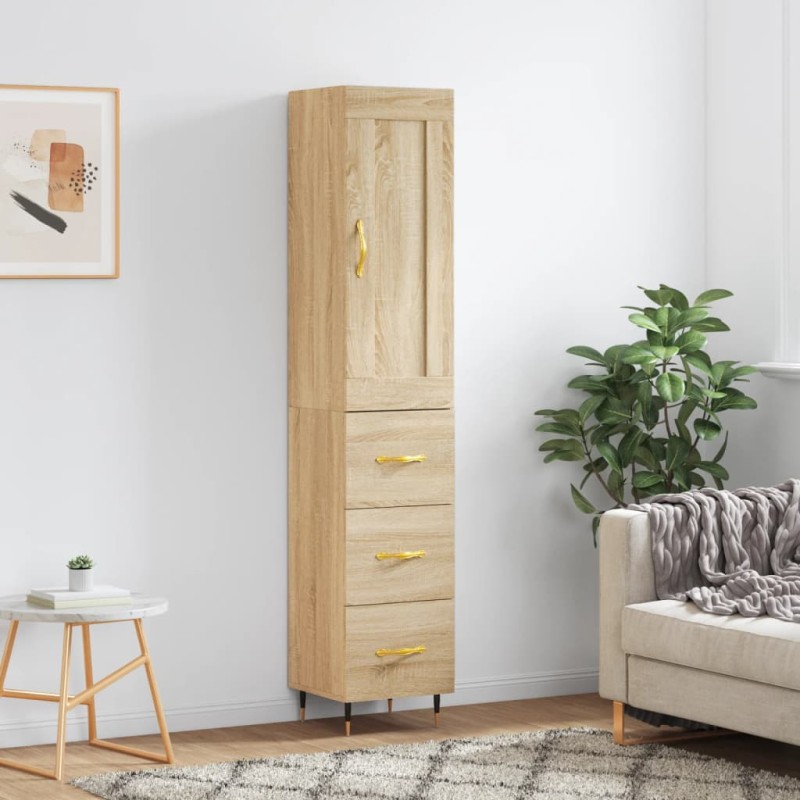 vidaXL Highboard Sonoma-Eiche 34,5x34x180 cm Holzwerkstoff vidaXL Highboard Sonoma-Eiche 34,5x34x180 cm Holzwerkstoff