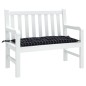 Gartenbank-Auflage Schwarz Karomuster 100x50x7 cm Oxford-Gewebe Gartenbank-Auflage Schwarz Karomuster 100x50x7 cm Oxford-Gewebe