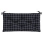 Gartenbank-Auflage Schwarz Karomuster 100x50x7 cm Oxford-Gewebe Gartenbank-Auflage Schwarz Karomuster 100x50x7 cm Oxford-Gewebe