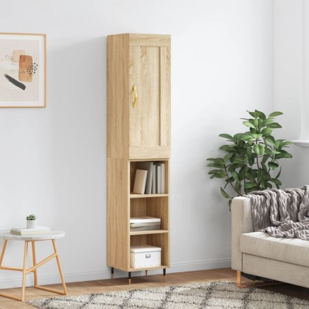 vidaXL Highboard Sonoma-Eiche 34,5x34x180 cm Holzwerkstoff
