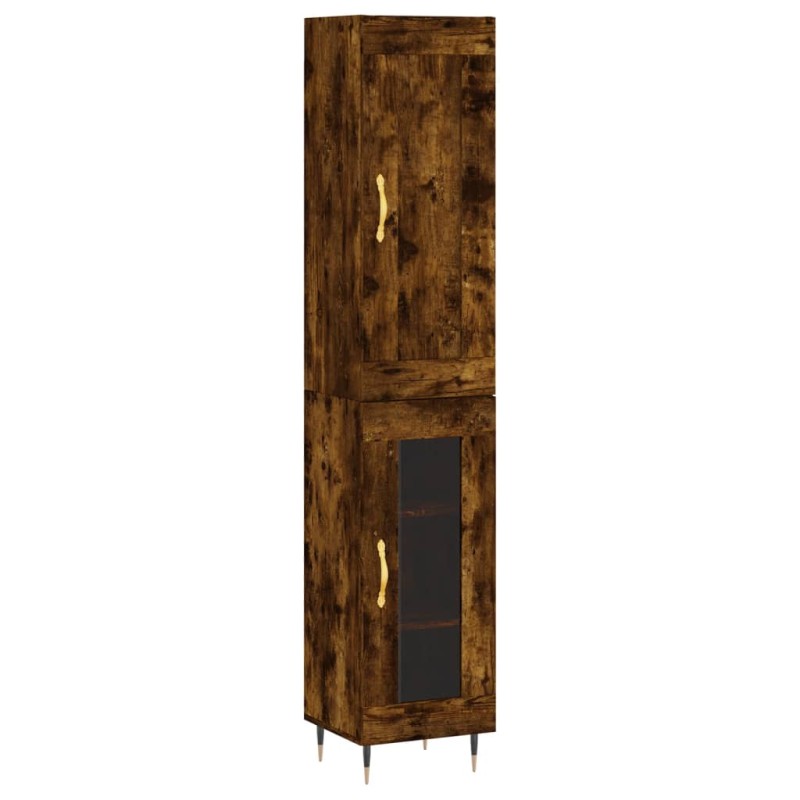vidaXL Highboard Räuchereiche 34,5x34x180 cm Holzwerkstoff vidaXL Highboard Räuchereiche 34,5x34x180 cm Holzwerkstoff