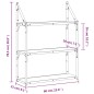 vidaXL Wandregal 3 Fächer Sonoma-Eiche 60x21x78,5 cm Holzwerkstoff vidaXL Wandregal 3 Fächer Sonoma-Eiche 60x21x78,5 cm Holzwerkstoff