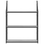vidaXL Wandregal 3 Fächer Grau Sonoma 60x21x78,5 cm Holzwerkstoff vidaXL Wandregal 3 Fächer Grau Sonoma 60x21x78,5 cm Holzwerkstoff