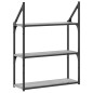 vidaXL Wandregal 3 Fächer Grau Sonoma 60x21x78,5 cm Holzwerkstoff vidaXL Wandregal 3 Fächer Grau Sonoma 60x21x78,5 cm Holzwerkstoff