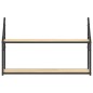vidaXL Wandregal 2 Fächer Sonoma-Eiche 80x21x51 cm Holzwerkstoff vidaXL Wandregal 2 Fächer Sonoma-Eiche 80x21x51 cm Holzwerkstoff