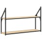 vidaXL Wandregal 2 Fächer Sonoma-Eiche 80x21x51 cm Holzwerkstoff vidaXL Wandregal 2 Fächer Sonoma-Eiche 80x21x51 cm Holzwerkstoff