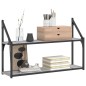 vidaXL Wandregal 2 Fächer Grau Sonoma 80x21x51 cm Holzwerkstoff vidaXL Wandregal 2 Fächer Grau Sonoma 80x21x51 cm Holzwerkstoff