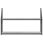 vidaXL Wandregal 2 Fächer Grau Sonoma 80x21x51 cm Holzwerkstoff vidaXL Wandregal 2 Fächer Grau Sonoma 80x21x51 cm Holzwerkstoff