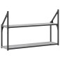 vidaXL Wandregal 2 Fächer Grau Sonoma 80x21x51 cm Holzwerkstoff vidaXL Wandregal 2 Fächer Grau Sonoma 80x21x51 cm Holzwerkstoff