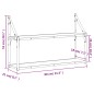 vidaXL Wandregal 2 Fächer Grau Sonoma 80x21x51 cm Holzwerkstoff vidaXL Wandregal 2 Fächer Grau Sonoma 80x21x51 cm Holzwerkstoff