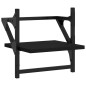 vidaXL Wandregale mit Stangen 2 Stk. Schwarz 30x25x30 cm