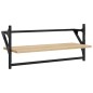 vidaXL Wandregale mit Stangen 2 Stk. Sonoma-Eiche 65x25x30 cm vidaXL Wandregale mit Stangen 2 Stk. Sonoma-Eiche 65x25x30 cm