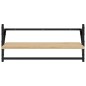 vidaXL Wandregale mit Stangen 2 Stk. Sonoma-Eiche 65x25x30 cm vidaXL Wandregale mit Stangen 2 Stk. Sonoma-Eiche 65x25x30 cm