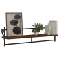 vidaXL Wandregale mit Stangen 2 Stk. Braun Eichen-Optik 100x25x30 cm vidaXL Wandregale mit Stangen 2 Stk. Braun Eichen-Optik 100x25x30 cm