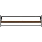 vidaXL Wandregale mit Stangen 2 Stk. Braun Eichen-Optik 100x25x30 cm vidaXL Wandregale mit Stangen 2 Stk. Braun Eichen-Optik 100x25x30 cm