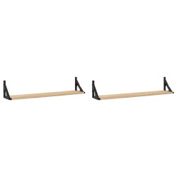 vidaXL Wandregale 2 Stk. Sonoma-Eiche 80x15x15,5 cm Holzwerkstoff