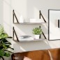 vidaXL Wandregale 2 Stk. Grau Sonoma 60x25x25,5 cm Holzwerkstoff vidaXL Wandregale 2 Stk. Grau Sonoma 60x25x25,5 cm Holzwerkstoff